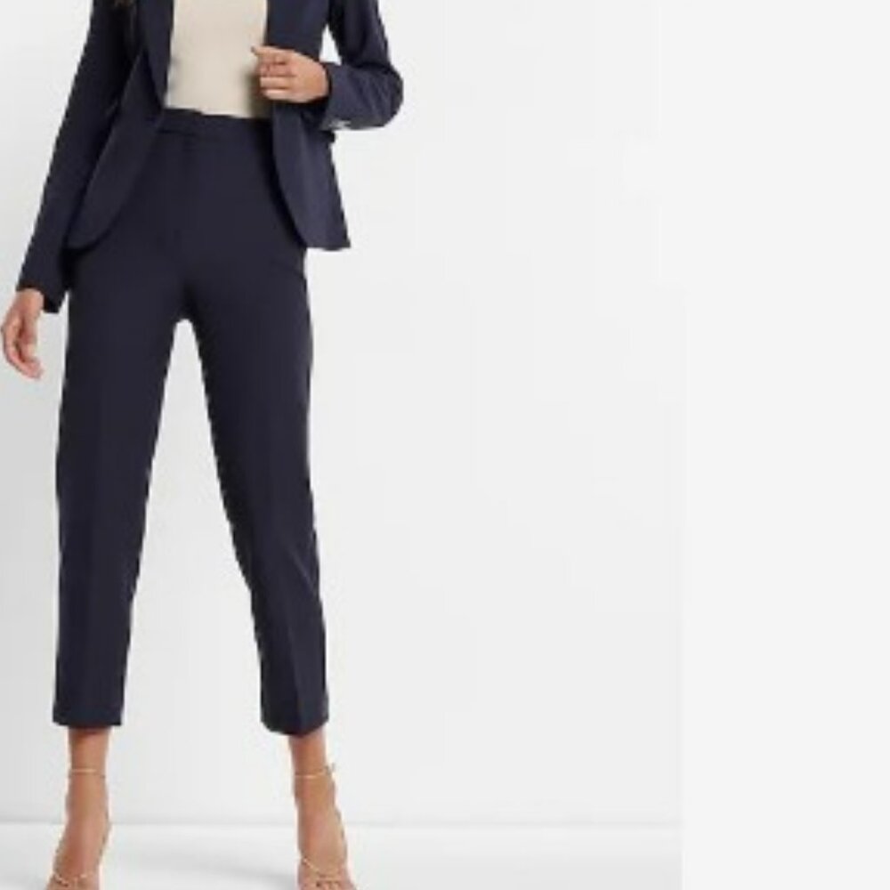 Express Editor Super High Waisted Ankle Pant